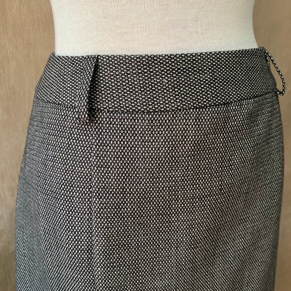 Vtg Harvé Benard Pure Wool Midi Skirt | Charcoal Gray Tweed | Size 12 - Picture 3 of 9
